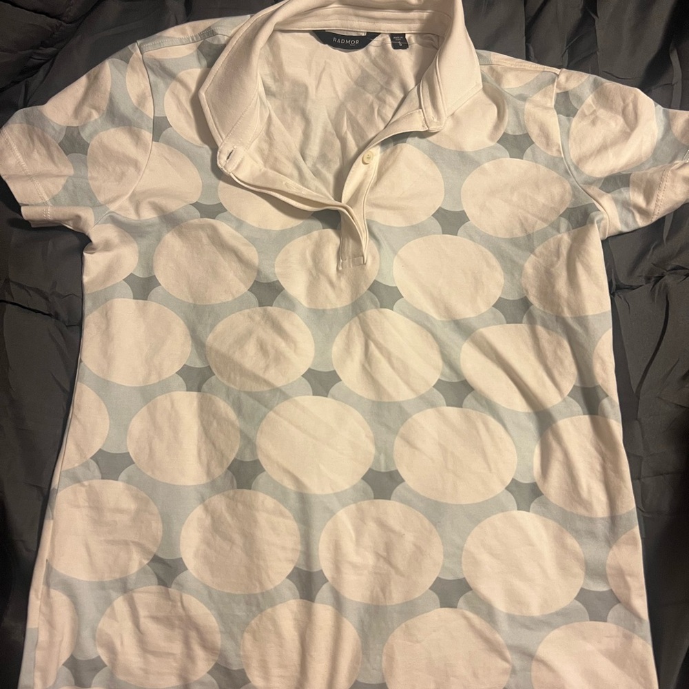 Kohinoor Women's Blue and White Button Down Shirt